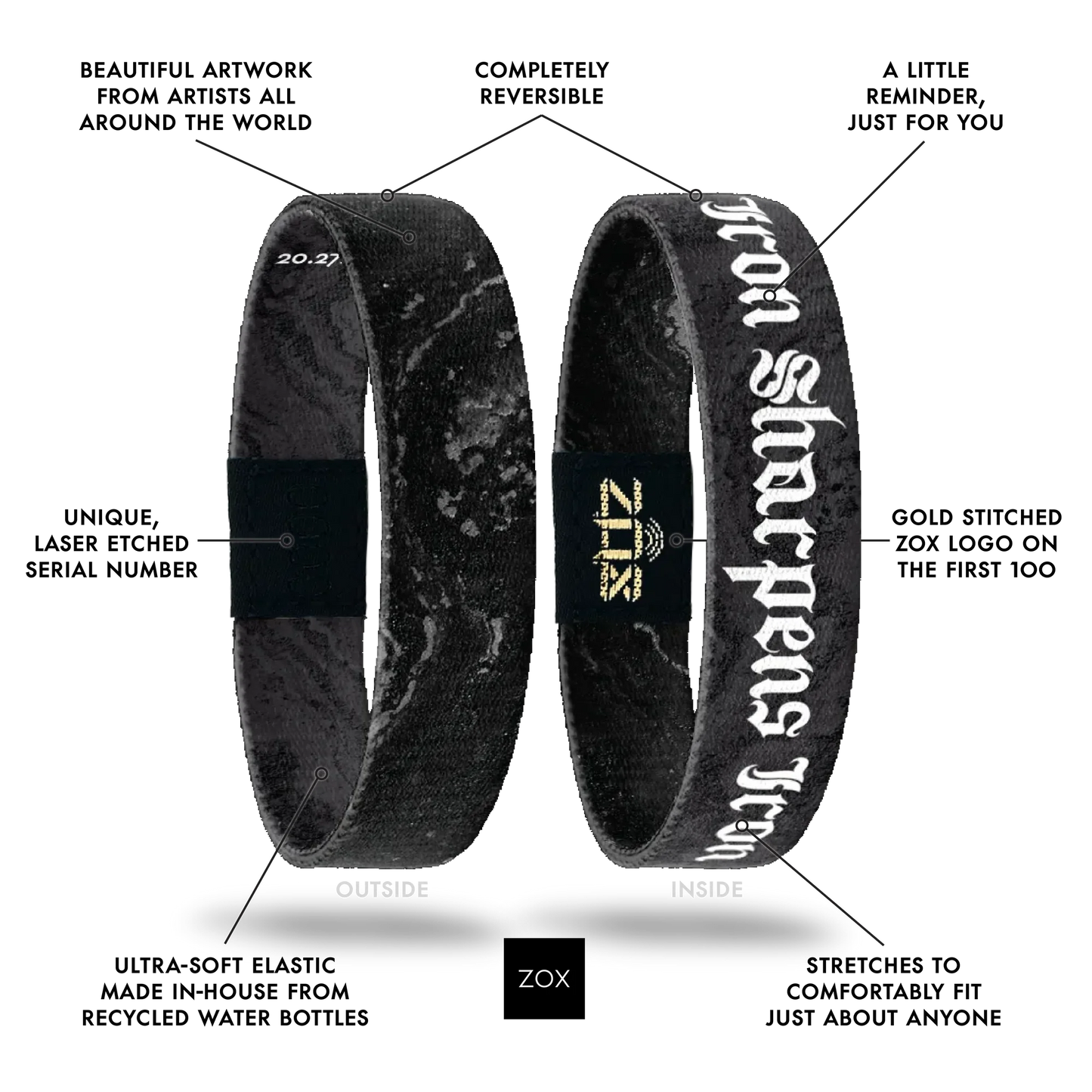 ZOX Iron Sharpens Iron Bible Verse Interactive Bracelet