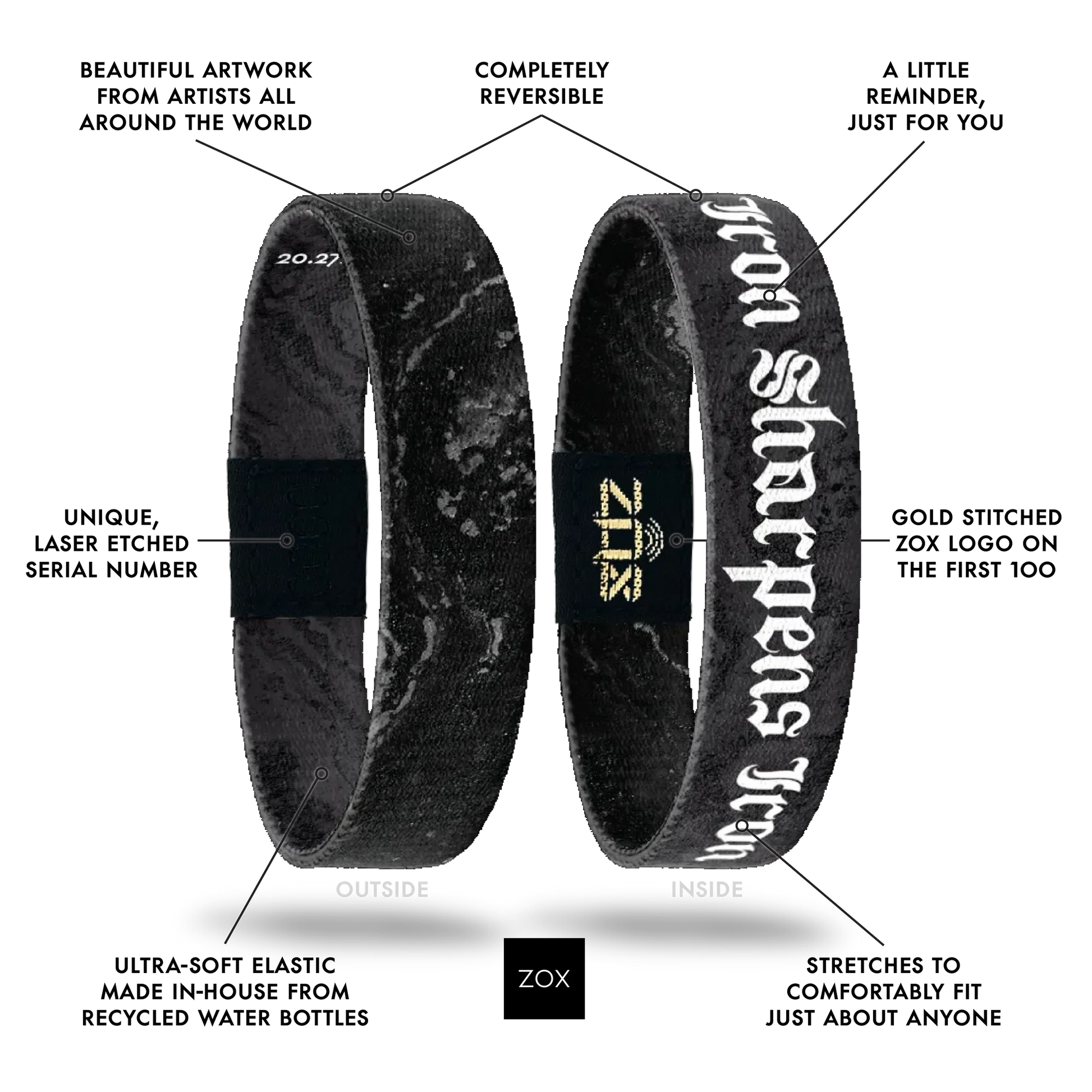 ZOX Iron Sharpens Iron Bible Verse Interactive Bracelet