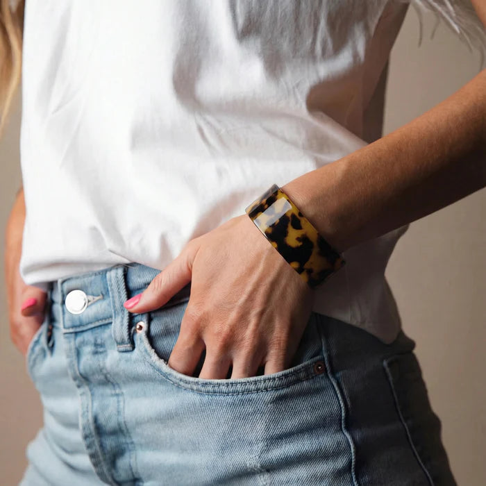 Tortoise Wide Cuff Bracelet