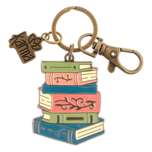 Enamel Keychain- Books