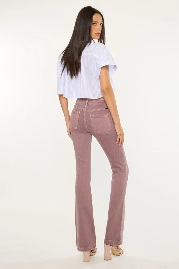KanCan Mauve Max Mid Rise Trouser Bootcut Jeans