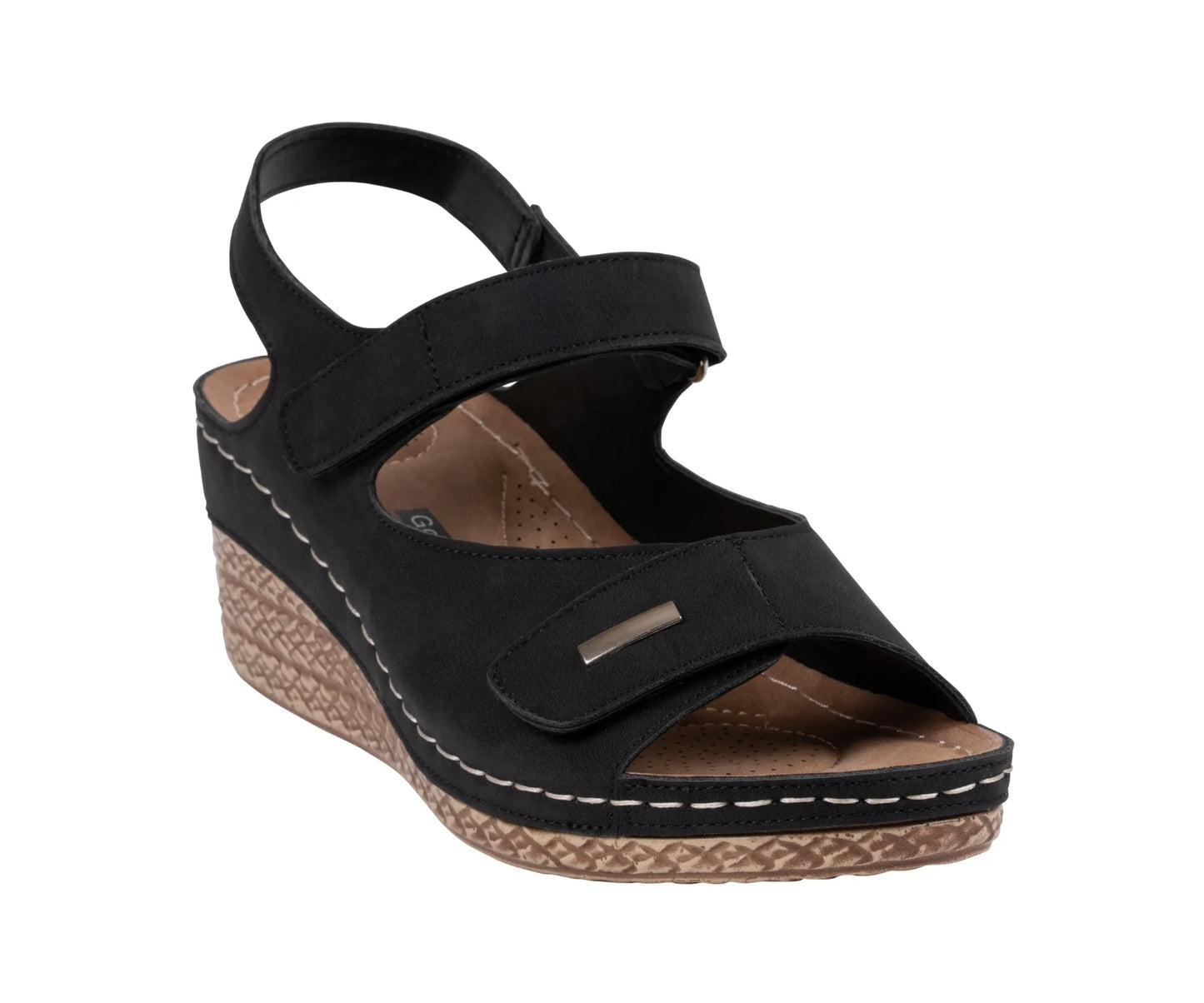 GC Women's Keltie Double Velcro Strap Wedge Sandals