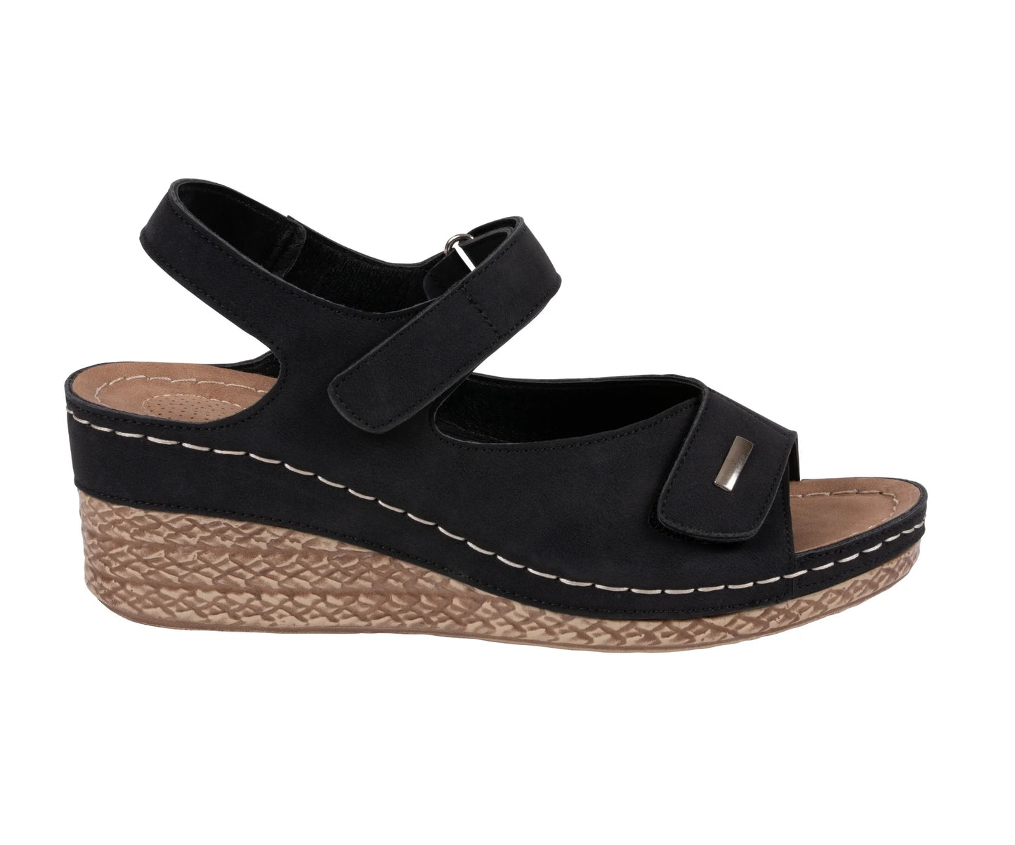 GC Women's Keltie Double Velcro Strap Wedge Sandals