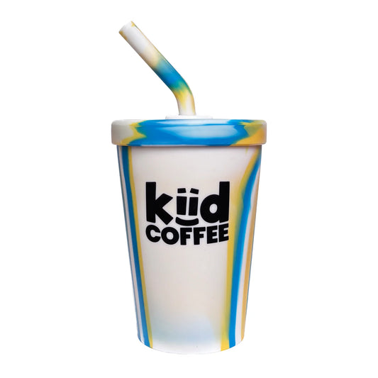 Kiid Coffee Silicone Cup With Lid & Straw