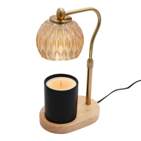 Candle Warmer Lamp - Gold Crystal