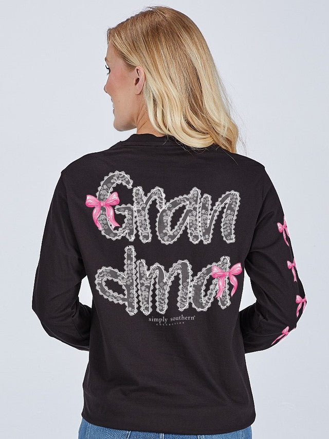 Simply Southern Black Long Sleeve Grandma Shirt