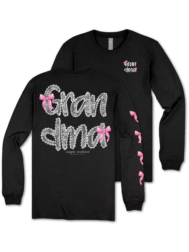 Simply Southern Black Long Sleeve Grandma Shirt