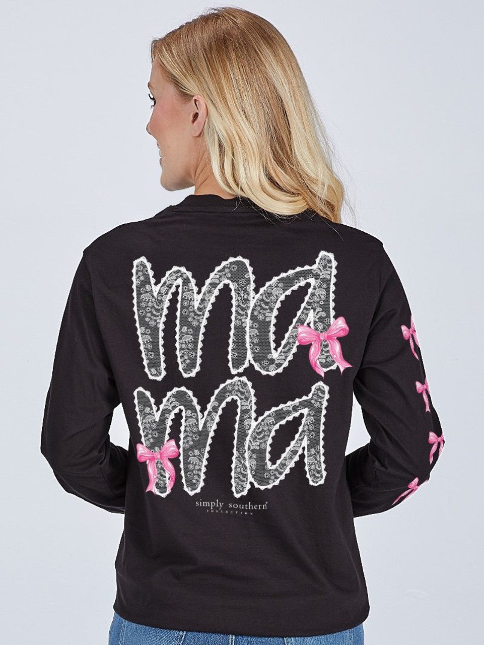 Simply Southern Black Long Sleeve Mama Shirt