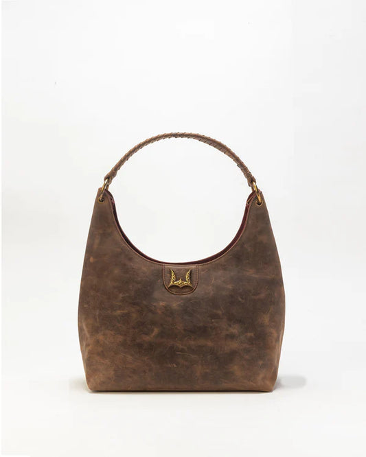 Lw Large Purse In Brunette Leather