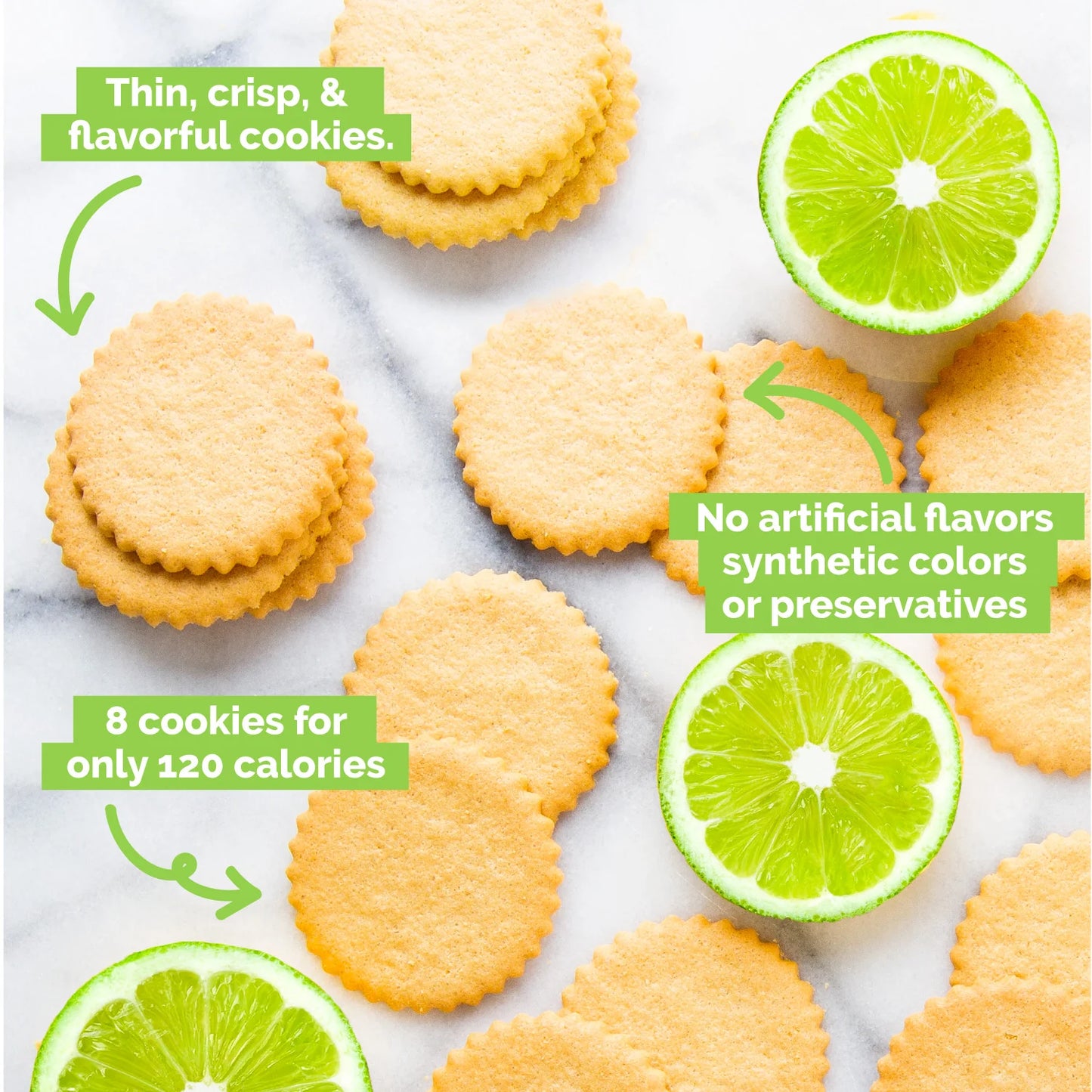 Dewey's Bakery Thin Key Lime Cookies