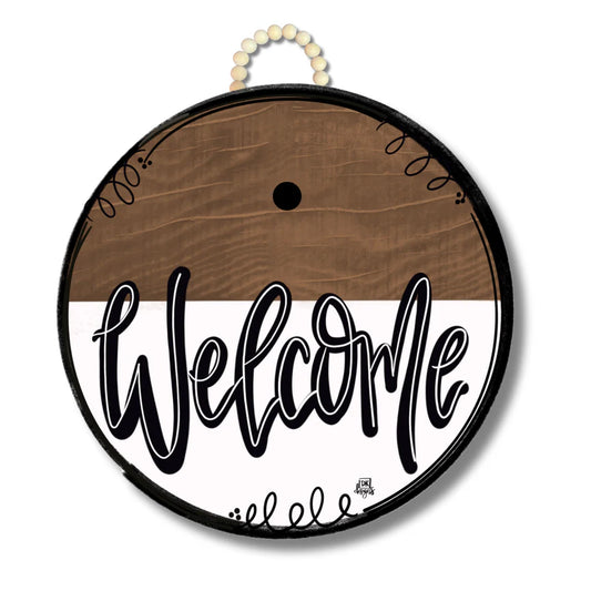 Classic Stain "Welcome" Door Hanger For Mini