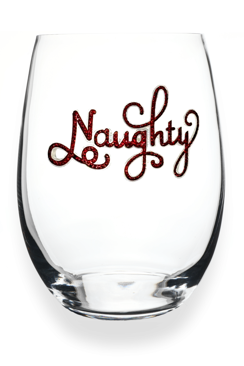Jeweled Christmas Stemless Wine Glass Drinkware