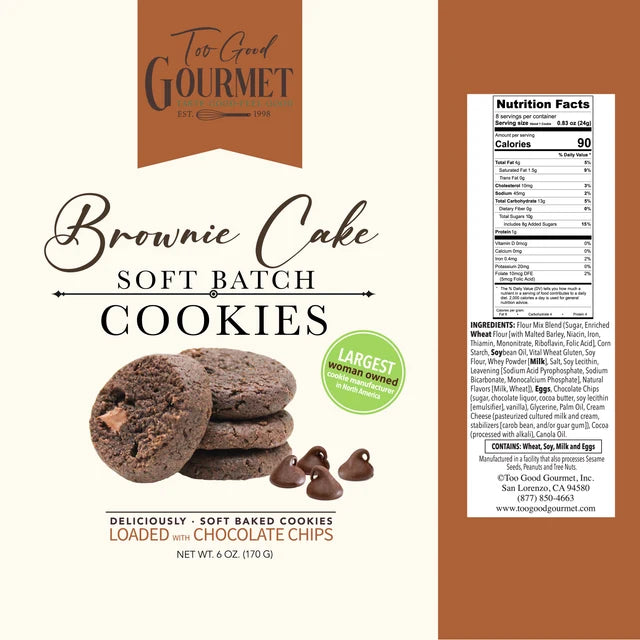 Too Good Gourmet Brownie Cake Soft Batch Batter Cookies
