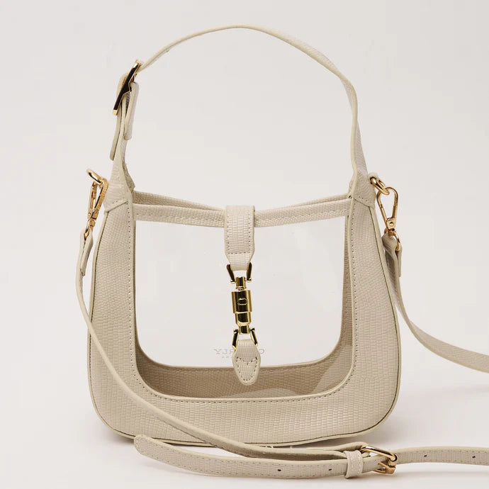 Paige In Ivory Clear Handbag
