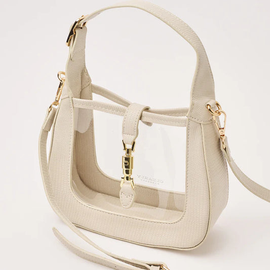 Paige In Ivory Clear Handbag
