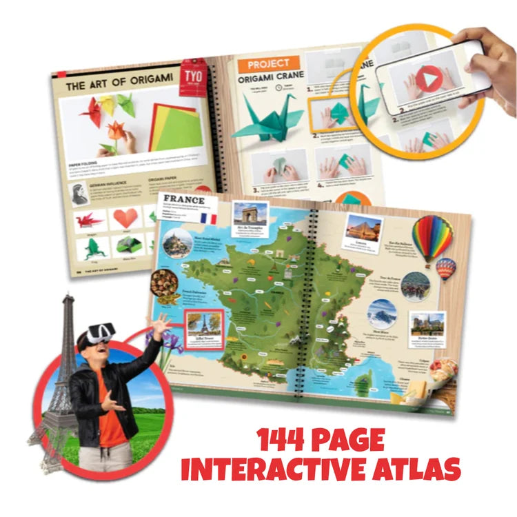 Professor Maxwell's Virtual Reality World Travel Activity Kit- VR Atlas