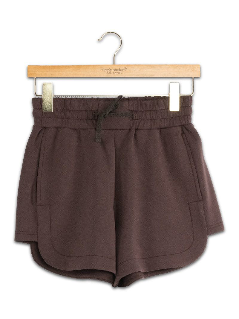 Simply Southern Lounge Shorts- Coffee