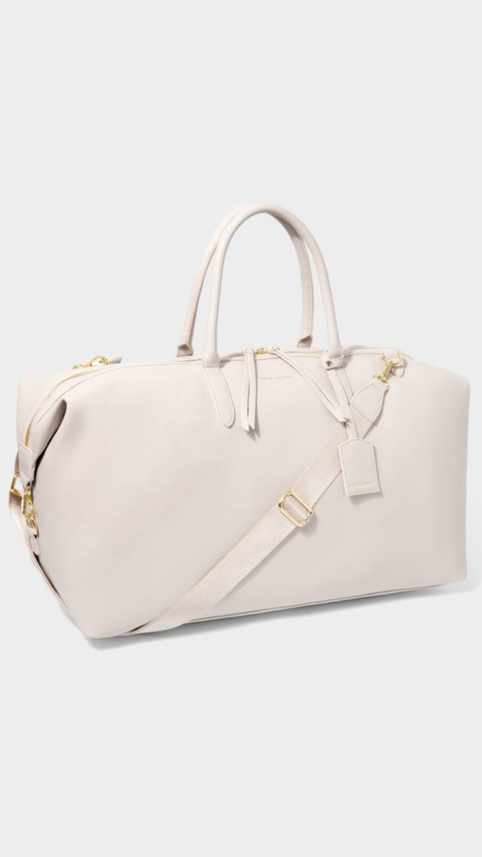 Katie Loxton Oxford Weekender Carryall Bag In Off White