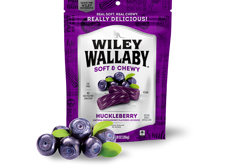 Wiley Wallaby Soft & Chewy Gourmet Licorice- Huckleberry