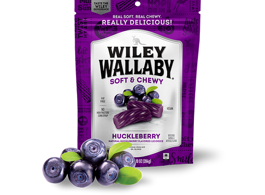 Wiley Wallaby Soft & Chewy Gourmet Licorice- Huckleberry