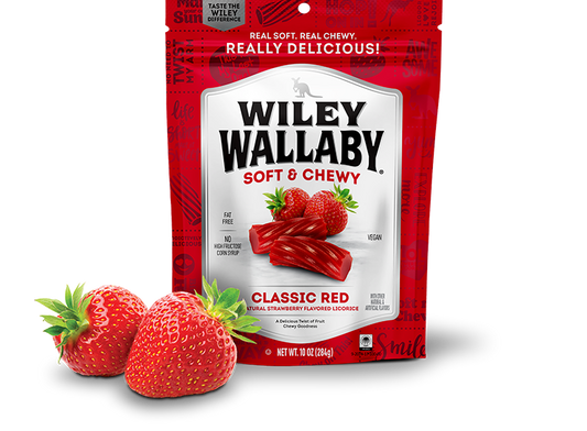 Wiley Wallaby Soft & Chewy Gourmet Licorice- Classic Red
