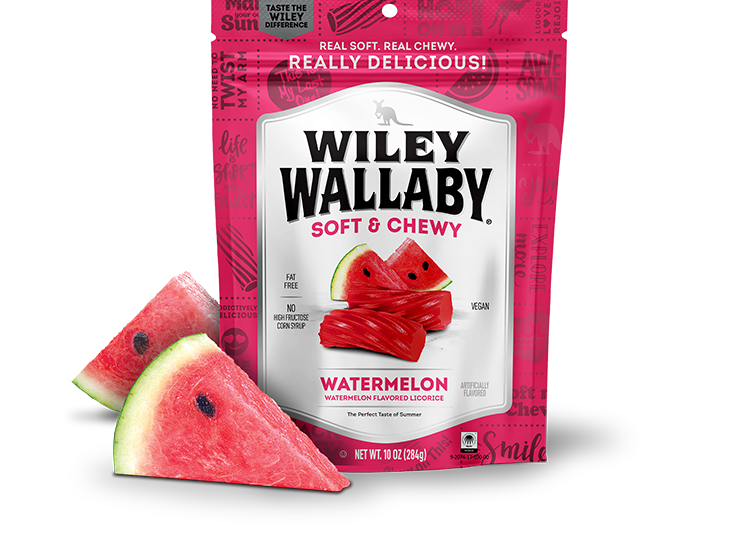 Wiley Wallaby Soft & Chewy Gourmet Licorice- Watermelon