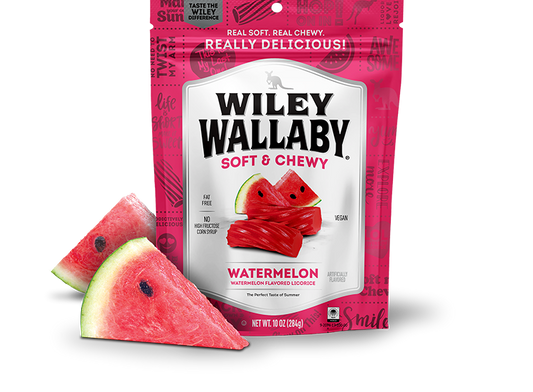 Wiley Wallaby Soft & Chewy Gourmet Licorice- Watermelon