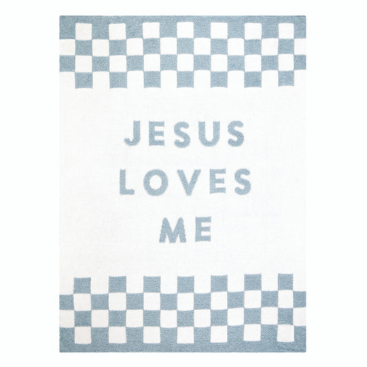 Kanodia Plush Baby Blanket - Jesus Loves Me