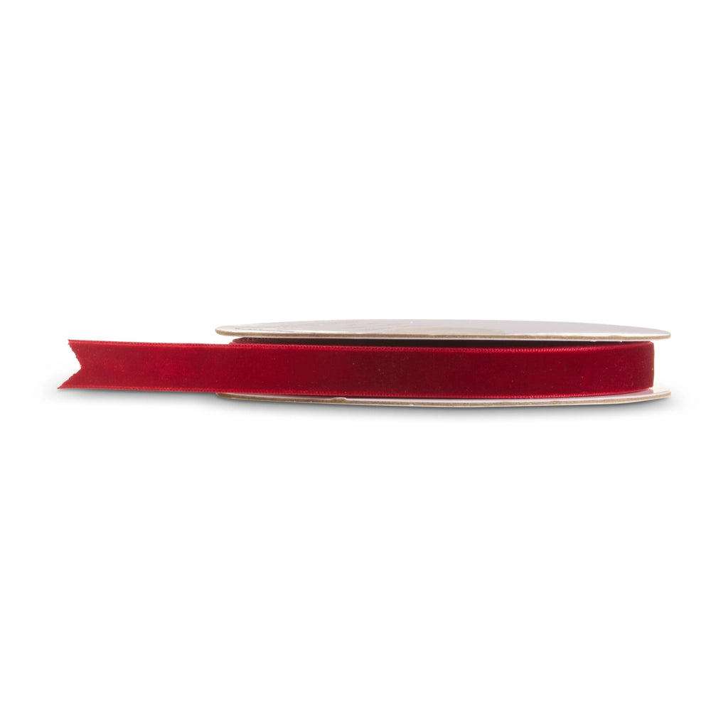 0.5" X 10 Yds Burgandy Velvet Ribbon