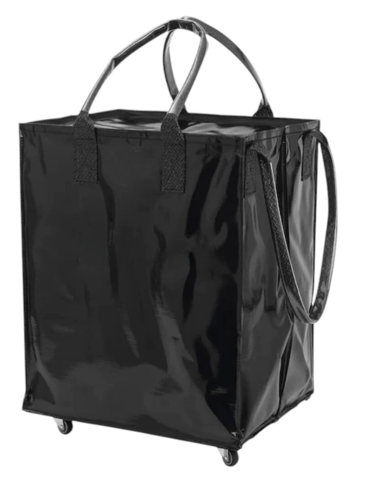 Large Rolling Tote Bag Black