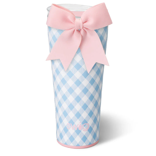 NEW Swig Blue Gingham 32 Oz TUmbler