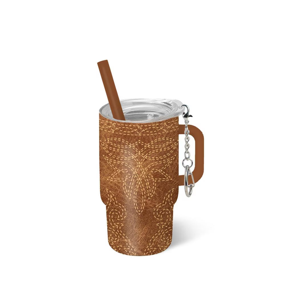 Swig Saddle Stitch Cognac Mini Mug 4oz