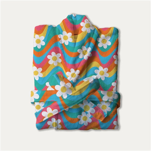 Southern Couture Retro Daisies Soft Robe