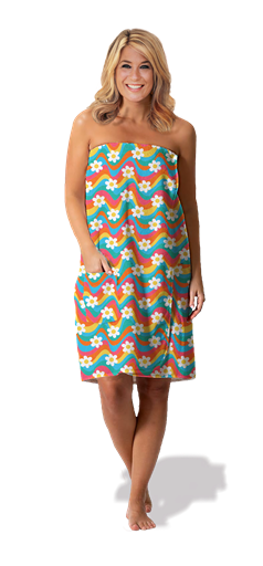 Southern Couture Retro Daisies Towel Wrap