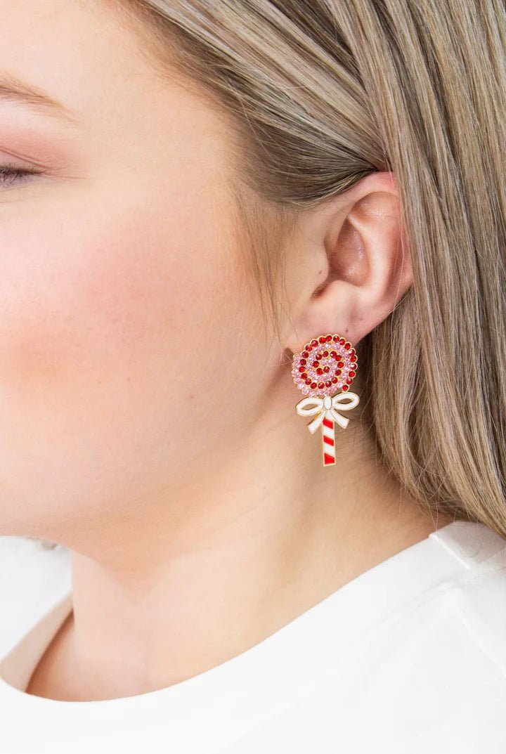 Southern Grace Christmas Lollipop Earrings