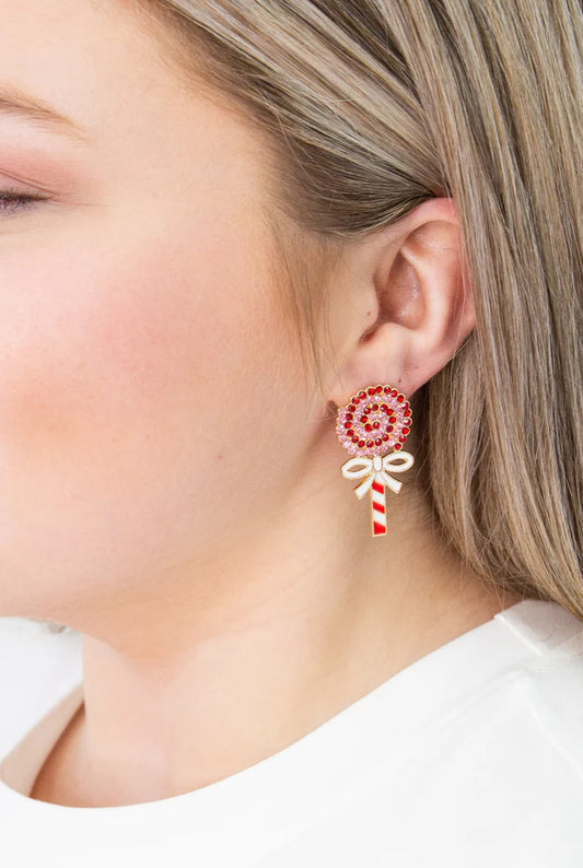 Southern Grace Christmas Lollipop Earrings