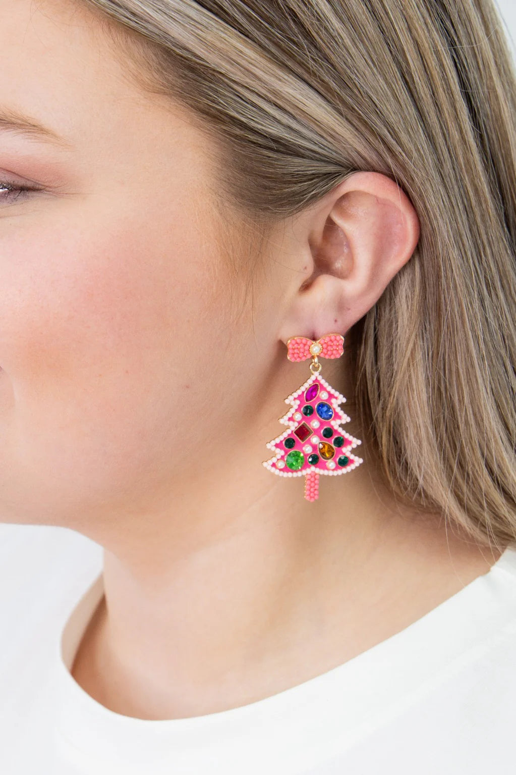 Southern Grace Christmas Tree Earrings