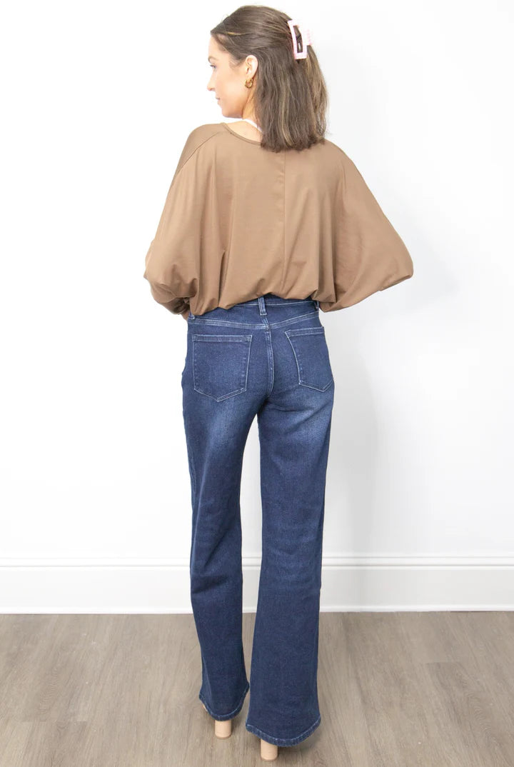 Southern Grace Dark Wash Wide Leg Jeans