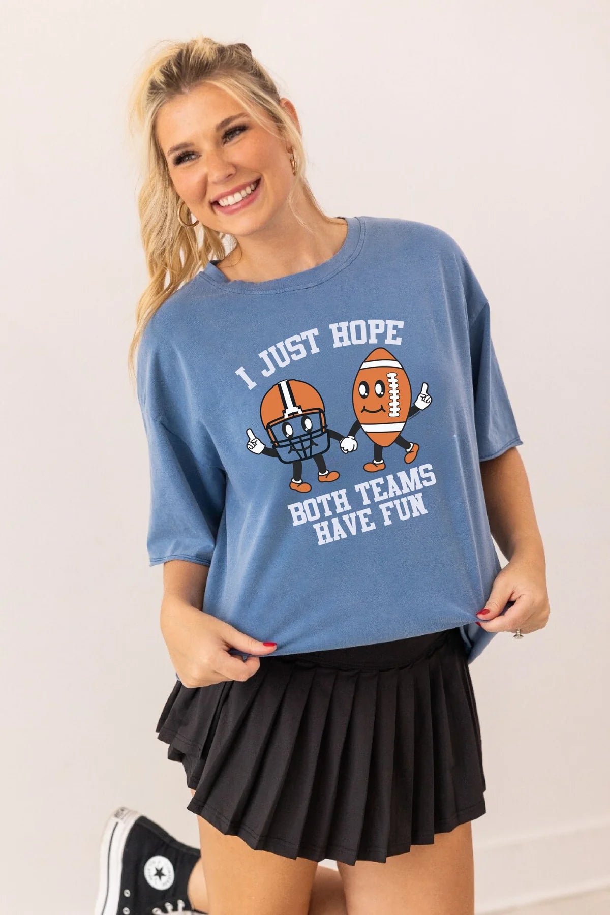 Blue Both Teams Have Fun Tee