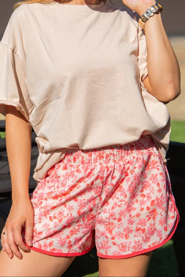 Southern Grace Go-Getter Shorts, Pink Floral