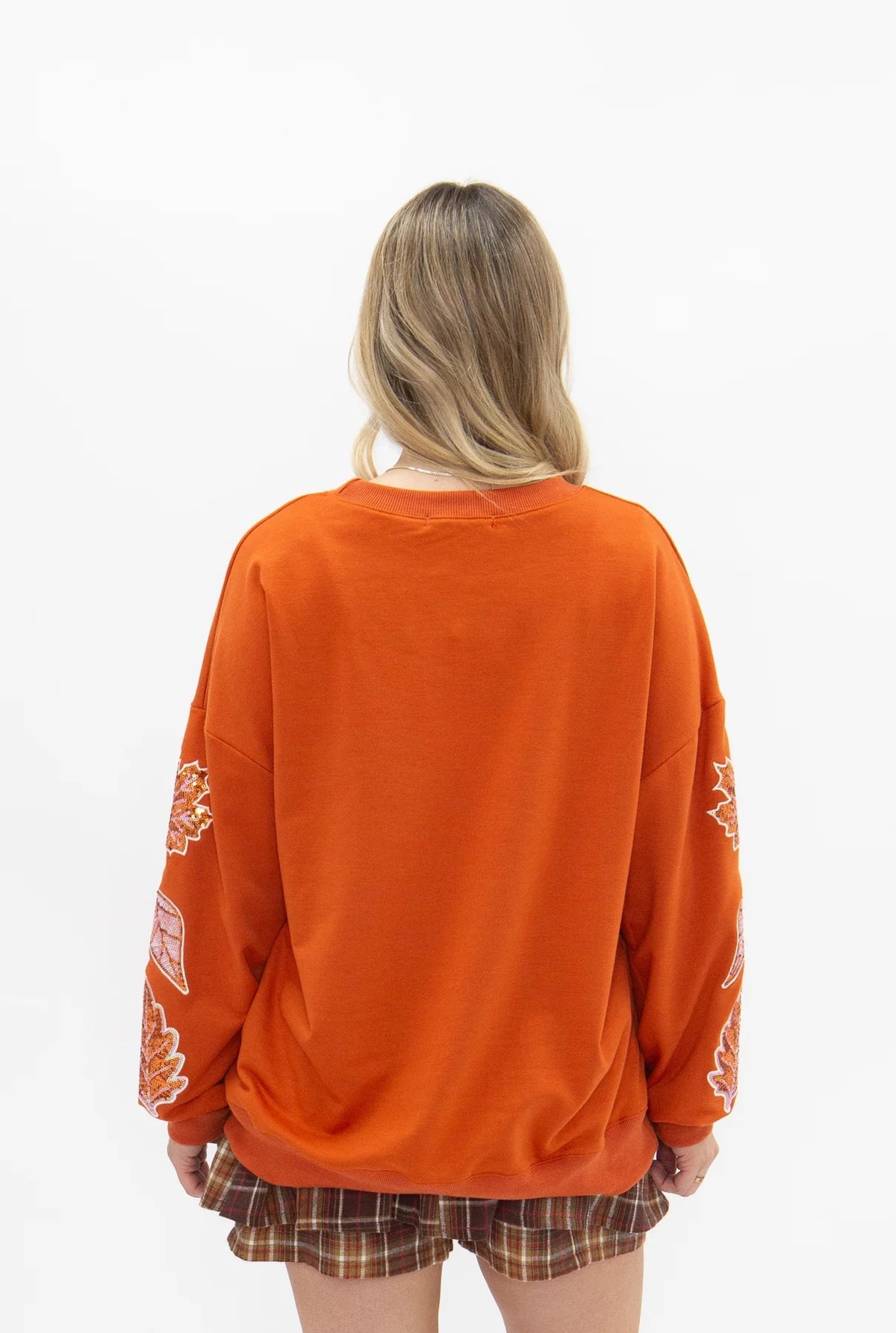 Southern Grace Orange Hello Fall Long Sleeve Top