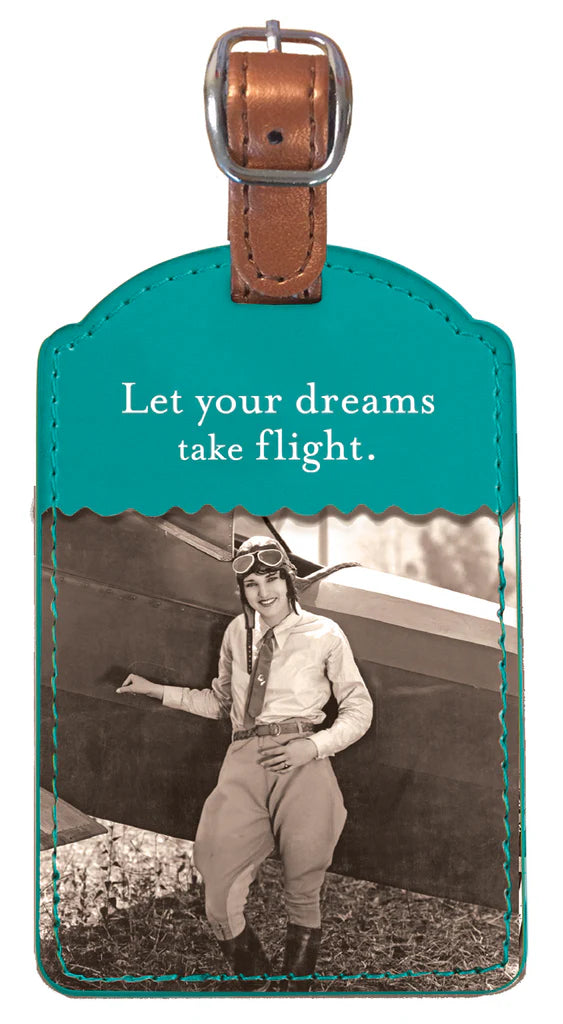 Leather Fun Print Luggage Tags
