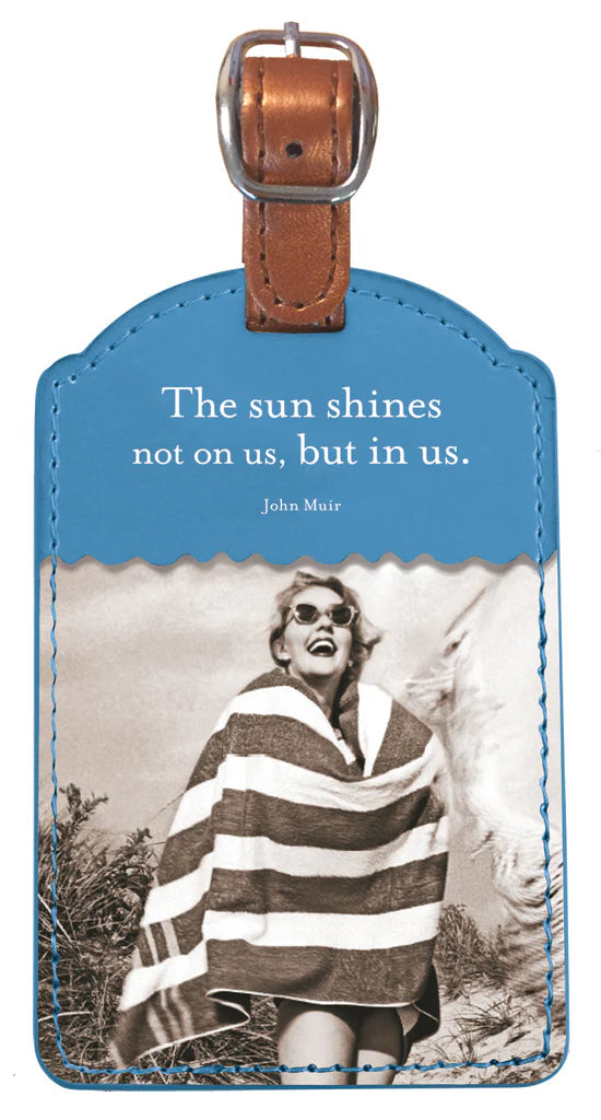 Leather Fun Print Luggage Tags