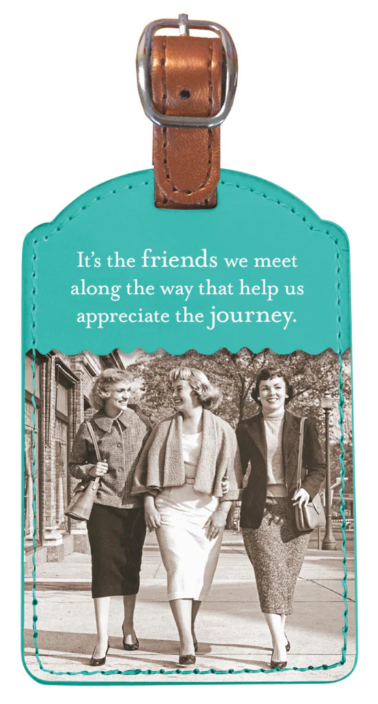 Leather Fun Print Luggage Tags