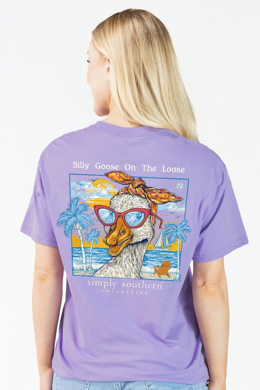 Simply Southern Silly Goose Grape T-Shirt
