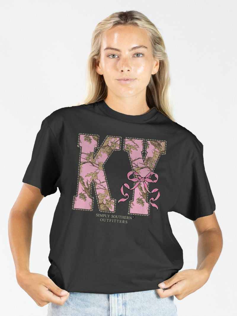 Simply Southern KY State Camo Print Black T-Shirt