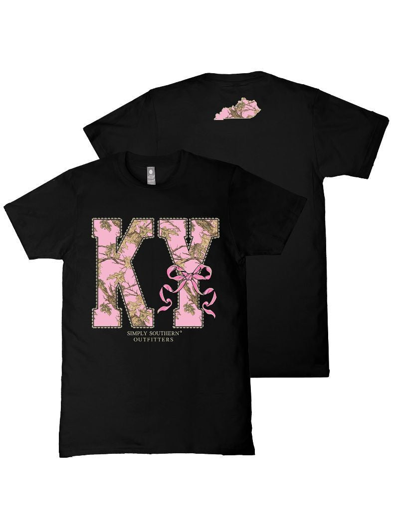 Simply Southern KY State Camo Print Black T-Shirt