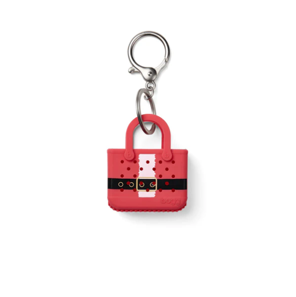 Tiny Tote Bogg Bag Keychain- Santa Boggy