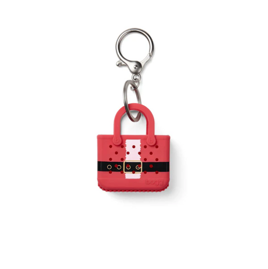 Tiny Tote Bogg Bag Keychain- Santa Boggy