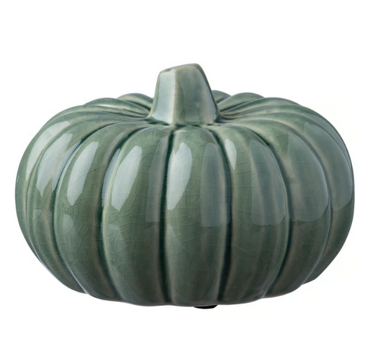 Ceramic Green Medium Pumpkin